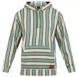 Hurley Men’s OG Hooded Poncho Hoodie Cilantro Striped Baja Style Size XXL